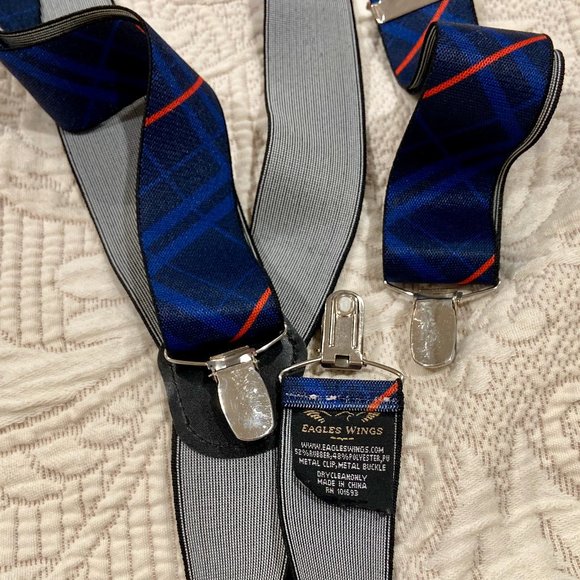 O3-BUNDLE ONLY-Auburn University War Eagle Clip -On Braces/Suspenders - Picture 2 of 5
